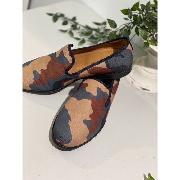 Duke Dexter Camo Loafers Size 8 Handmade In England Canvas Men’s - Picture 6 of 16